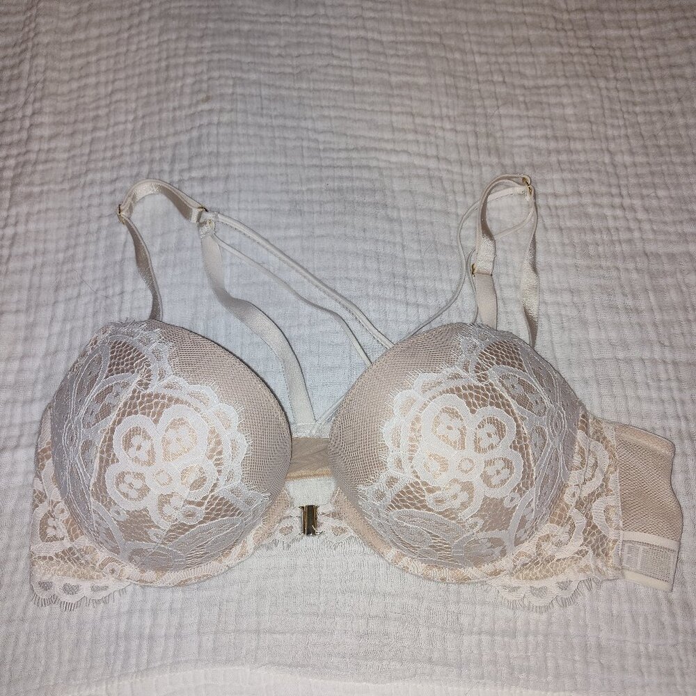 Victoria's Secret Very Sexy Push Up Nude Lace Bra 38 B